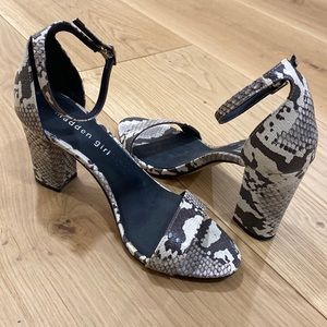 Snake print heels